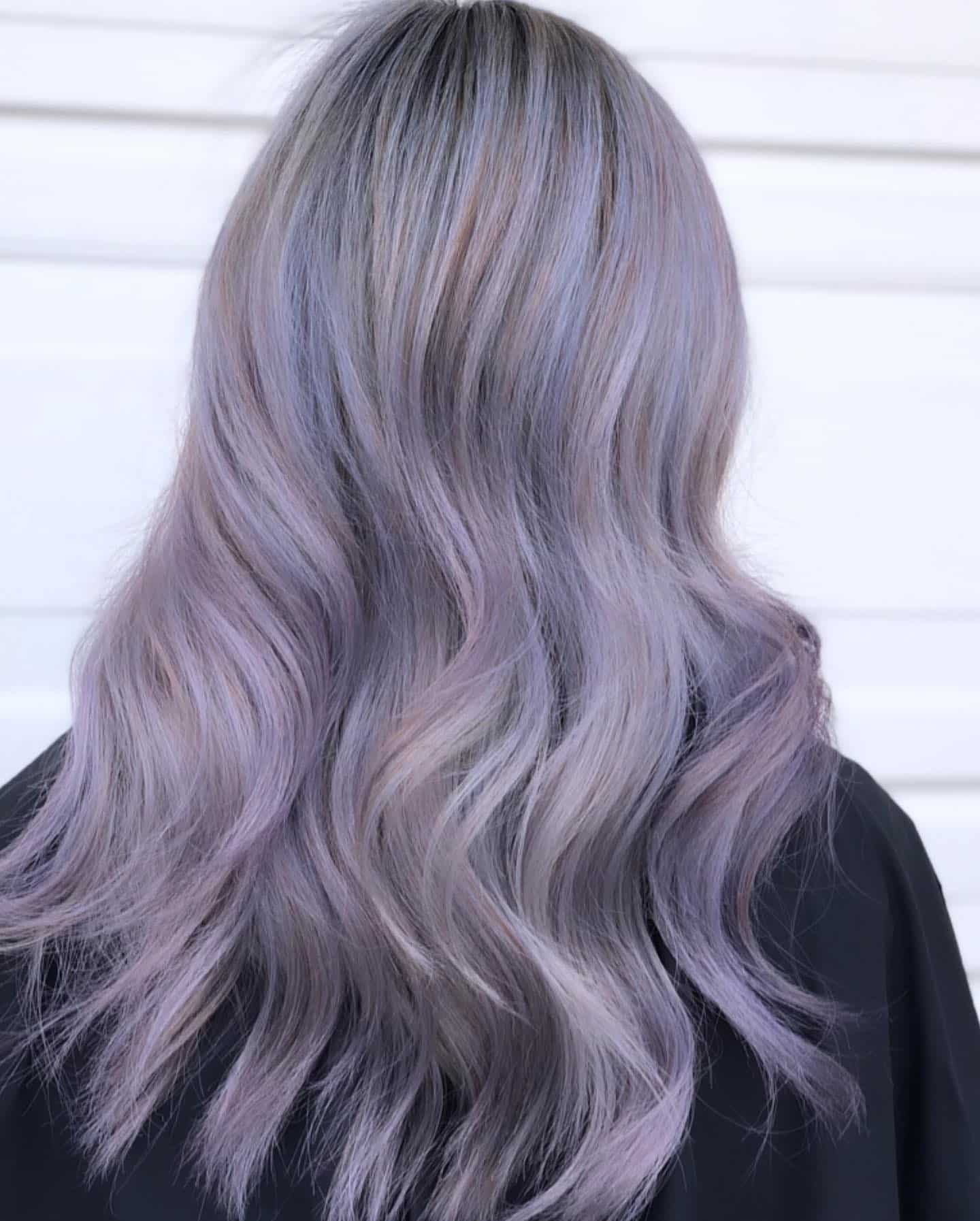 8. Icy Lavender Gradient - Silver Lavender Hair Color