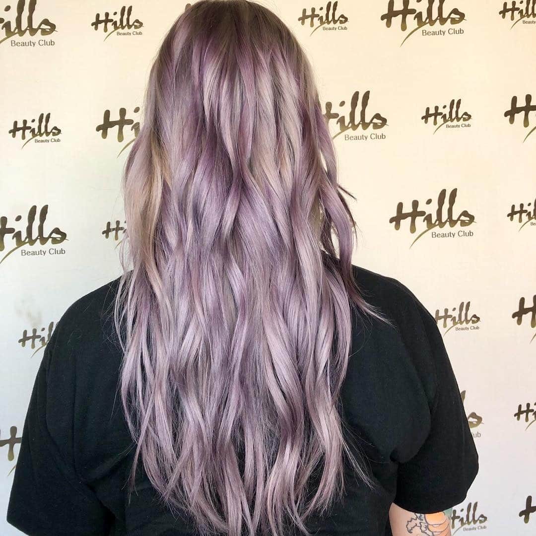 19. Mauve-Silver Blended Waves - Silver Lavender Hair Color