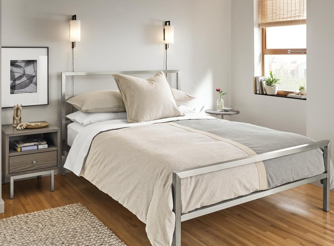 8. Modern Neutral Bedroom with Clean Lines - small bedroom ideas