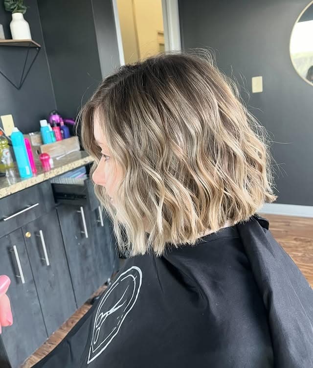 15. Choppy Blunt Bob with Ash Blonde Dimension - Short Blunt Cut