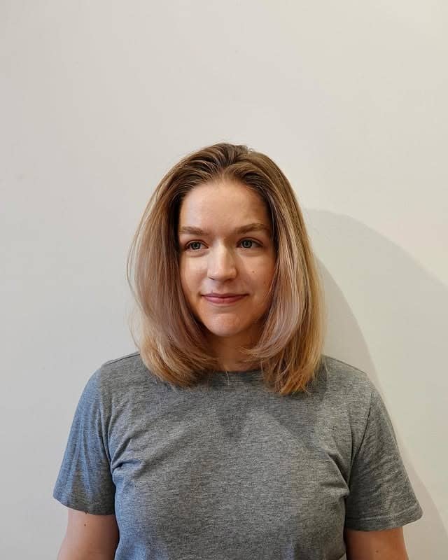 1. Soft Textured Long Bob with Natural Light Brown - Long Layered Bob