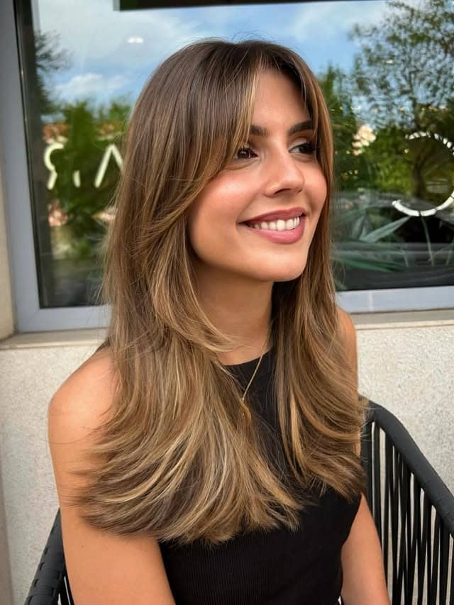 6. Soft Wolf Shag with Baby Bangs in Light Brunette - Wolf Haircuts With Bangs