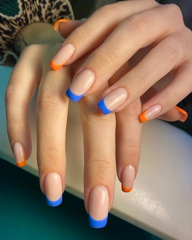 4. Neon French Tips on Short Nails - very short nail ideas