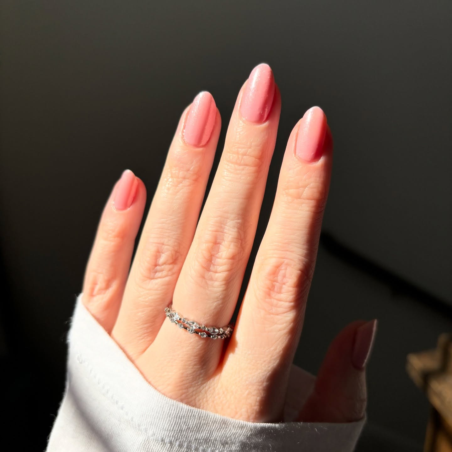 7. Sheer Baby Pink Natural Nails with Gloss Finish - baby pink nail ideas