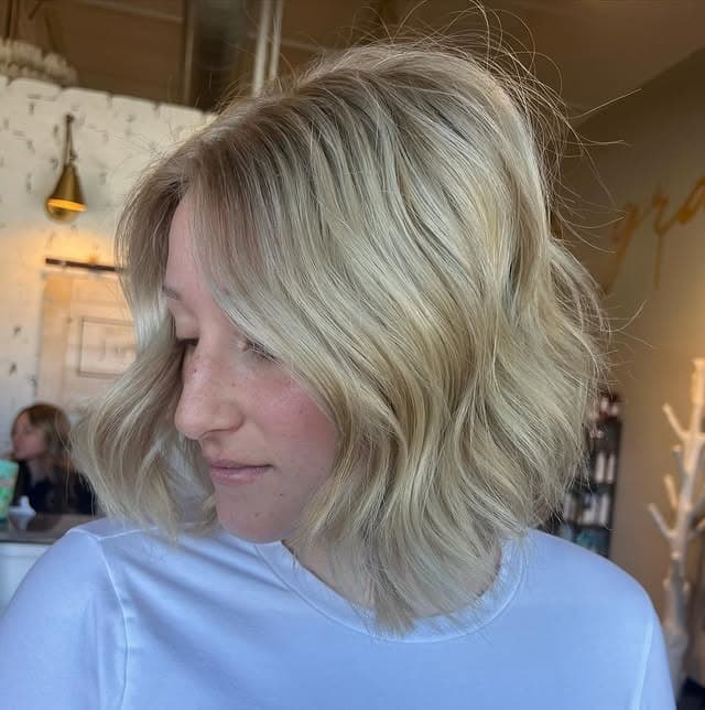 2. Beachy Blonde Textured Bob - Tousled Bob Haircut