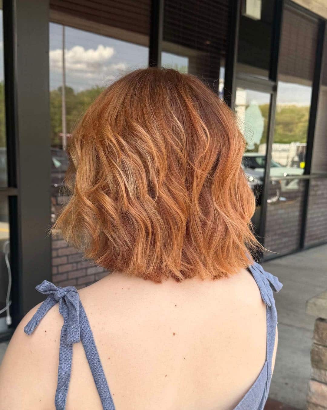 14. Coppery Tousled Bob with Warm Dimension - Tousled Bob Haircut