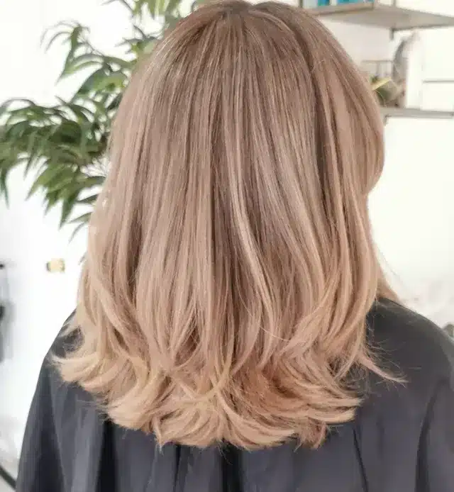 4. Light Sandy Beige Layered Cut - Sandy Brown Hair Color