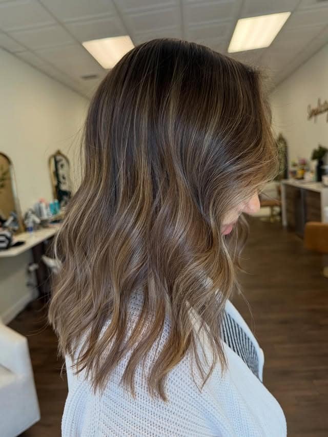 14. Dimensional Sandy Brown Loose Waves - Sandy Brown Hair Color