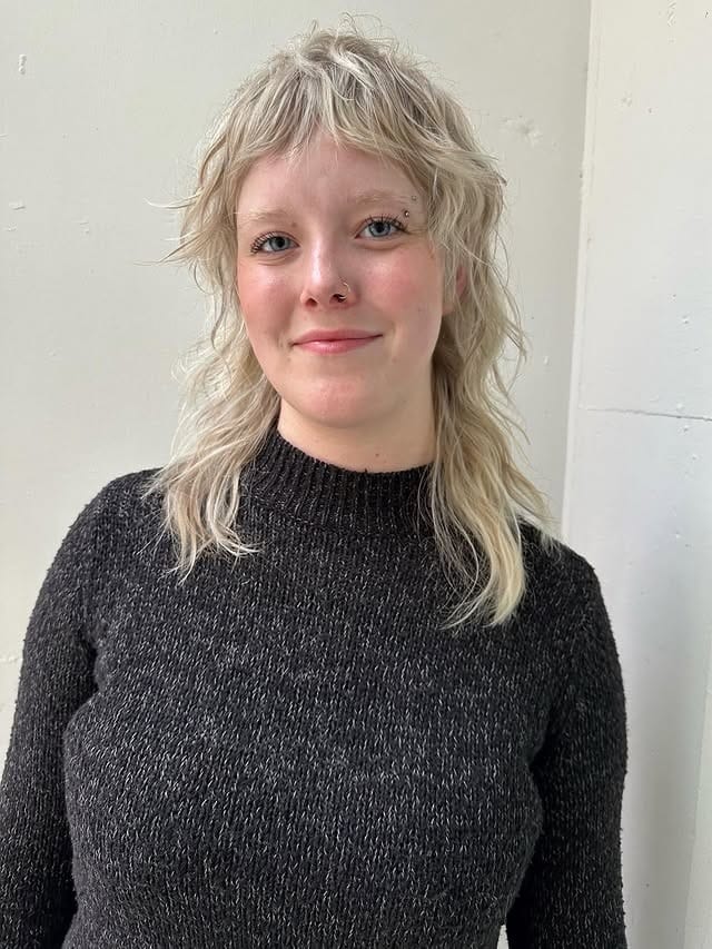 3. Textured Platinum Wolf Cut with Micro Fringe - Wolf Haircut