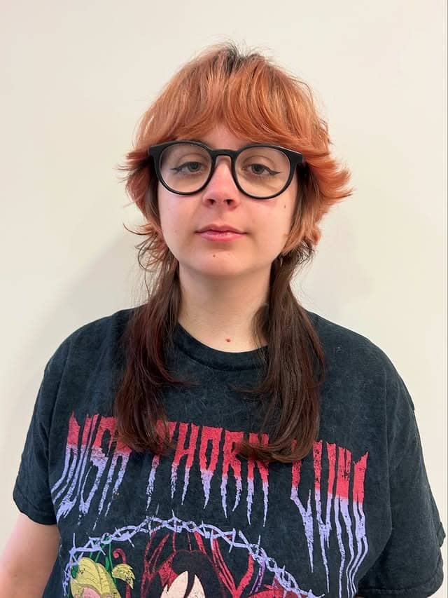 12. Copper Peach Mullet-Inspired Wolf Cut with Micro Layers - Wolf Haircut