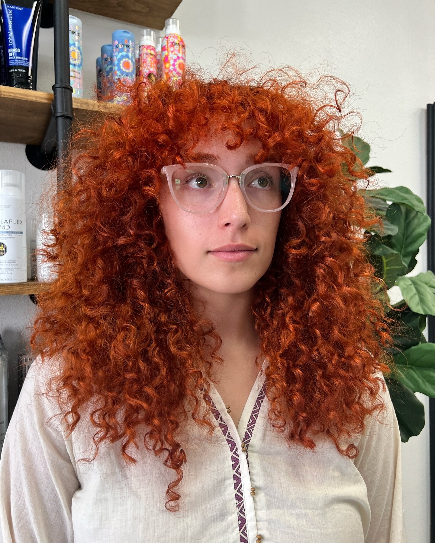 1. Voluminous Copper Curly Wolf Cut - Curly Wolf Haircut