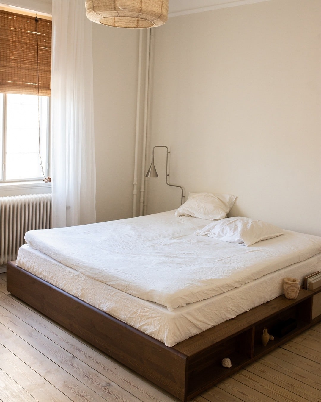 2. Warm Neutral Bedroom with Low Platform Bed - simple bedroom ideas