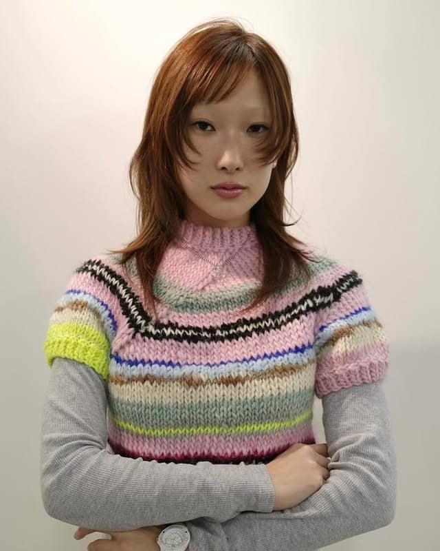 10. Light Auburn Shag with Piecey Layers and Soft Fringe - Layered Shaggy Hairstyles