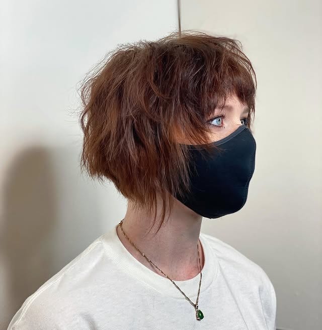 4. Choppy Auburn Wispy Pixie Bob - Wispy Bob Hairstyles