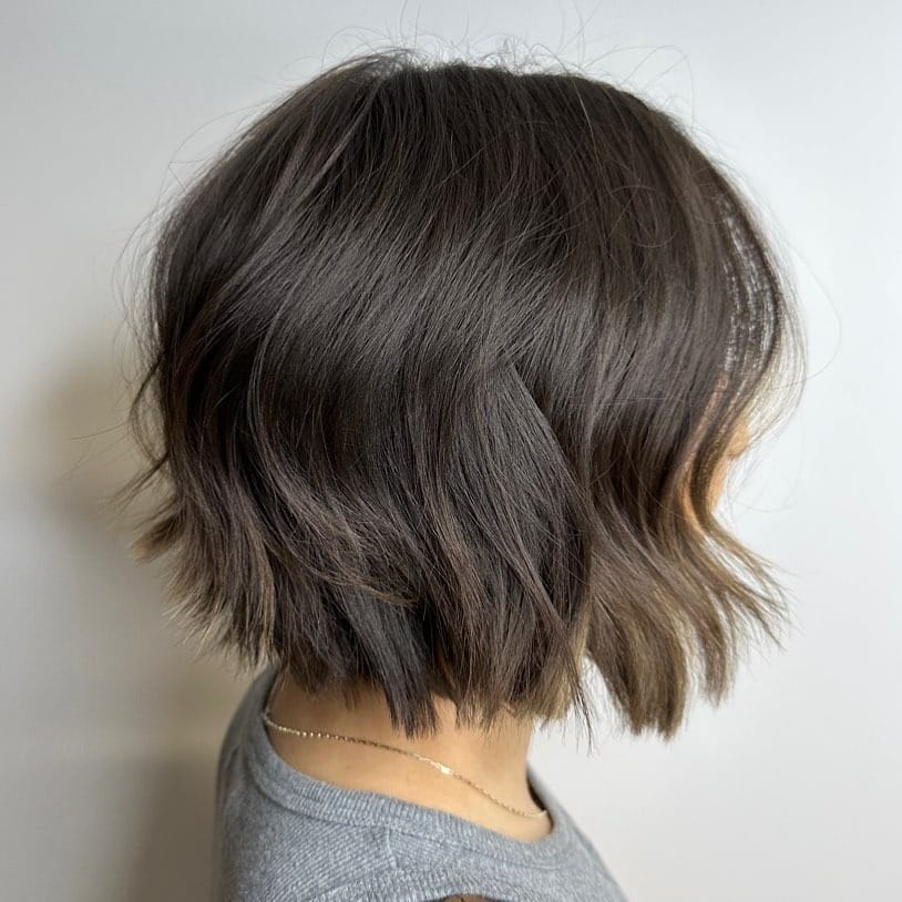 20. Soft Ash Brown Undone Wispy Bob - Wispy Bob Hairstyles