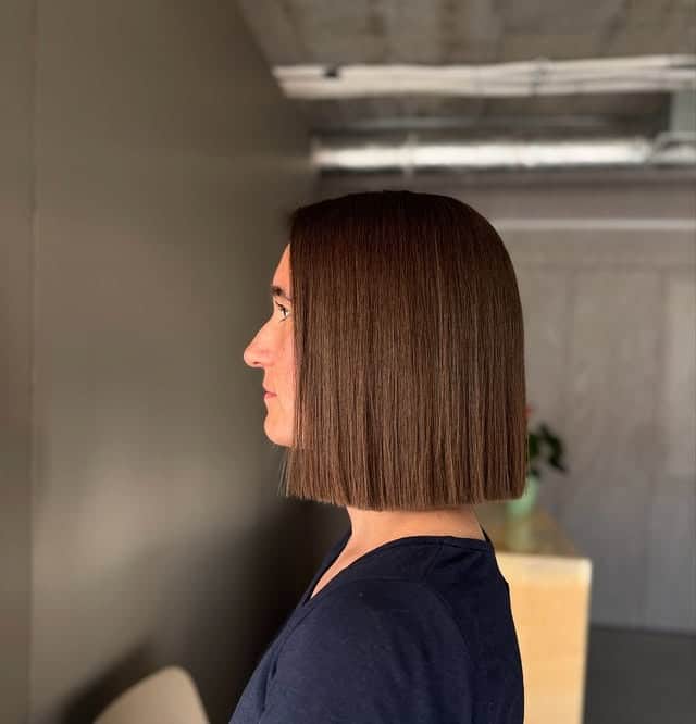 3. Classic Chestnut Precision Bob - Blunt Cut Bob