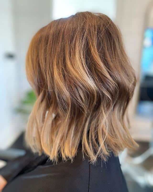21. Honey Bronde Textured Blunt Bob - Blunt Cut Bob