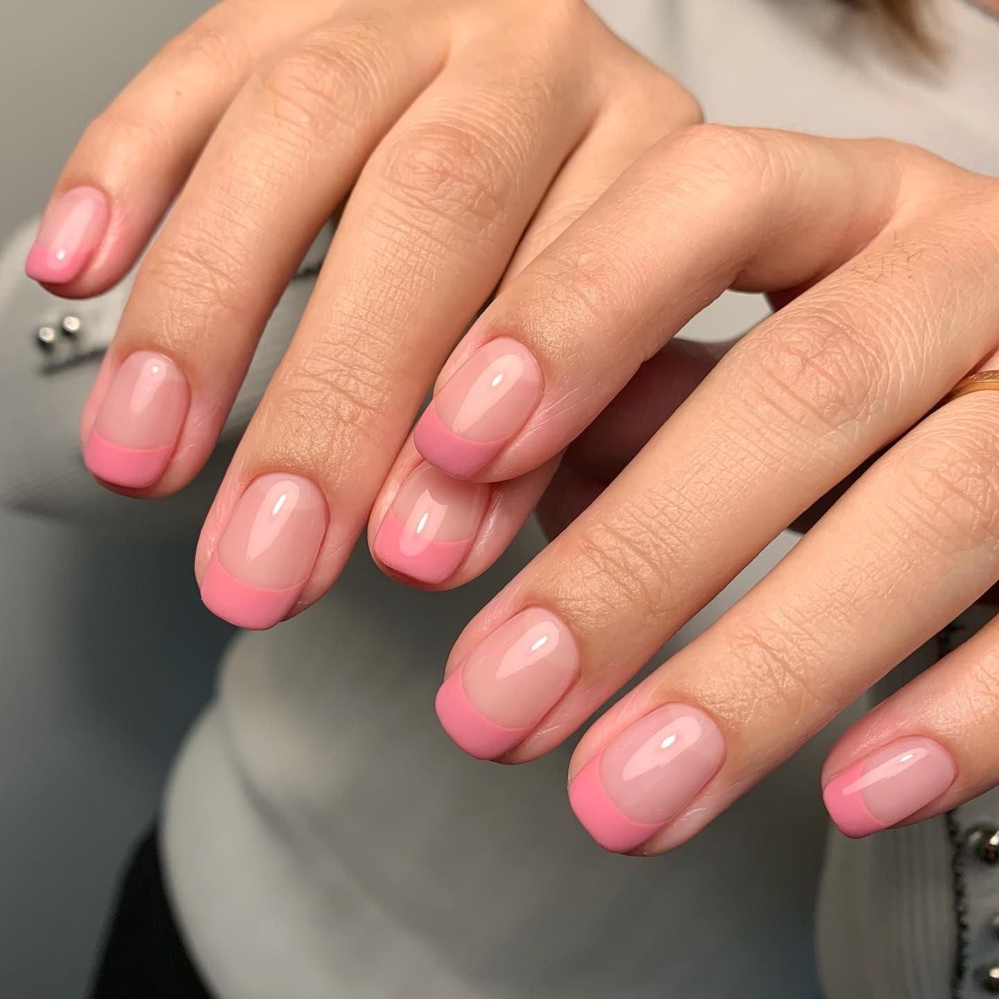 7. Soft Pink Classic French Tips - easy nail ideas