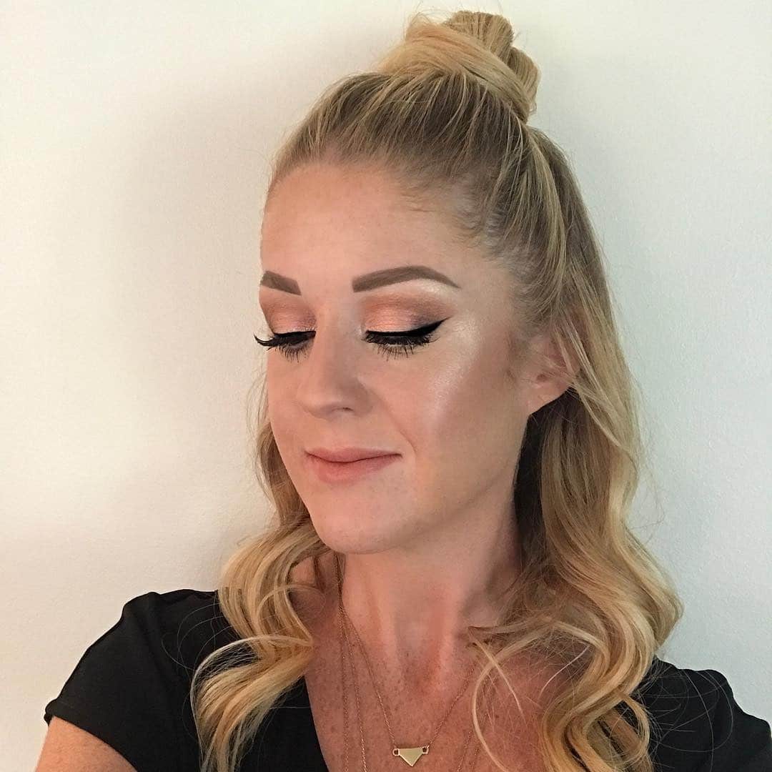 8. Half-Up Blonde Top Knot with Waves - Top Knot Hairstyles