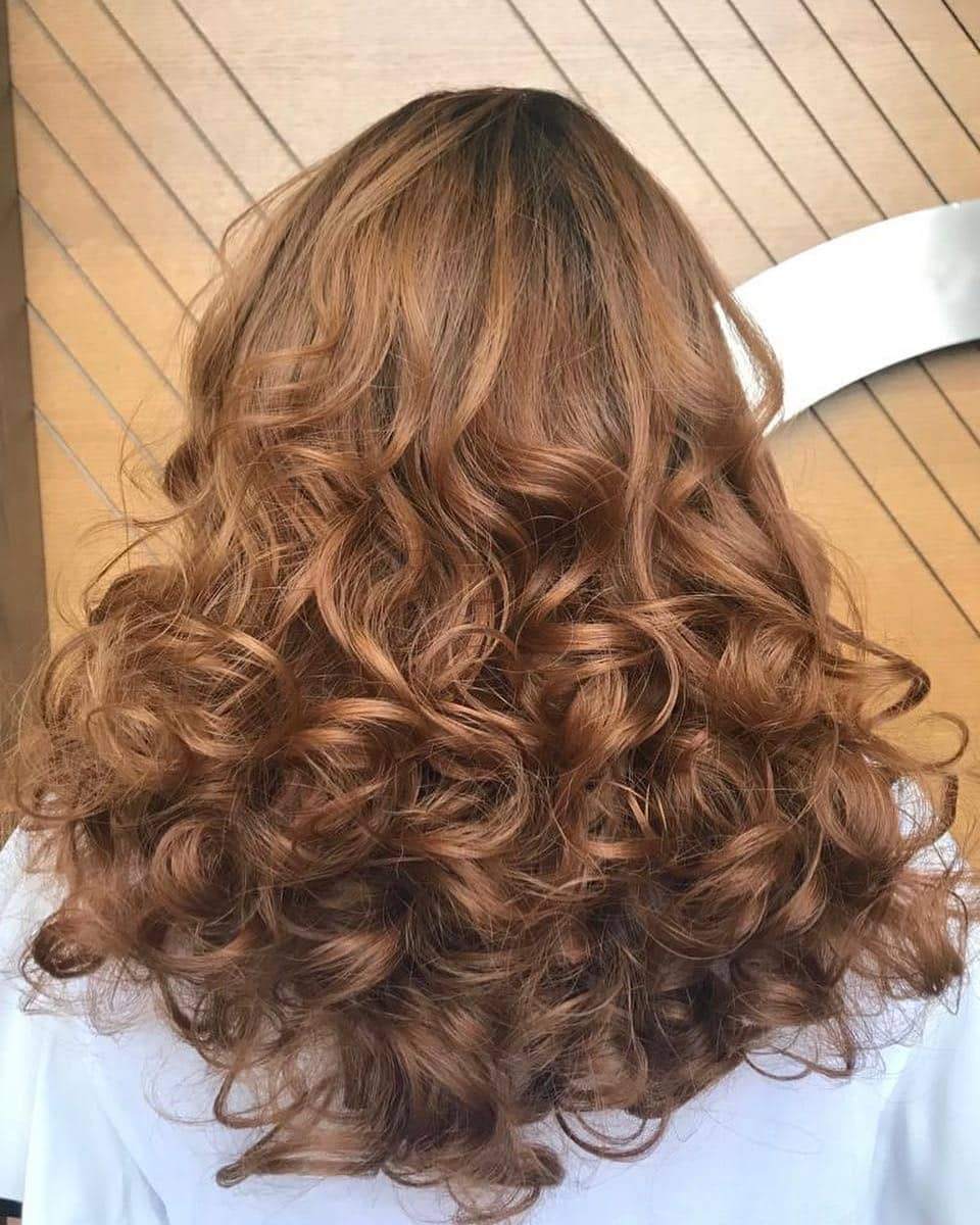 13. Rich Copper Voluminous Curl Set - Vintage Curls Hairstyles