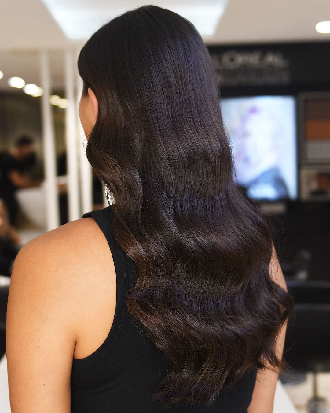 19. Espresso Brown Long Layered Soft Waves - Vintage Curls Hairstyles