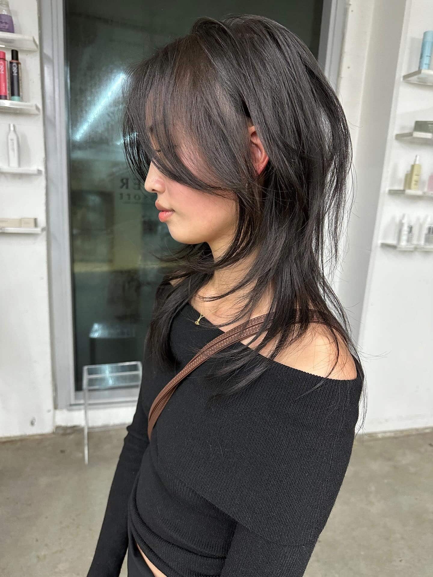 3. Dark Espresso Medium Wolf Cut with Airy Layers - Short Wolf Haircut