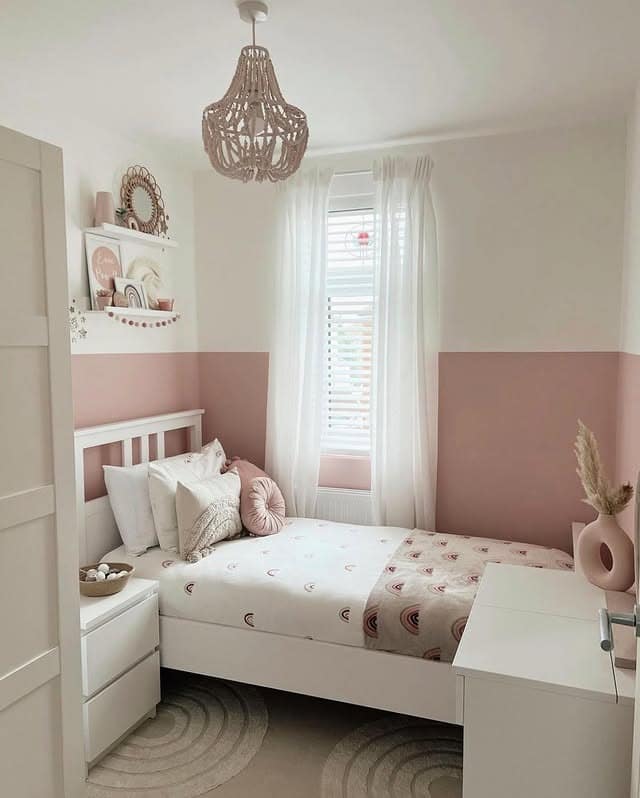 20. Blush and White Small Bedroom with Soft Feminine Touches - tiny bedroom ideas