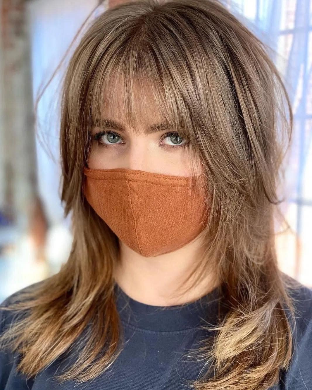 17. Espresso Brown Mid-Length Cut with Airy Wispy Bangs - Wispy Bangs Hairstyles