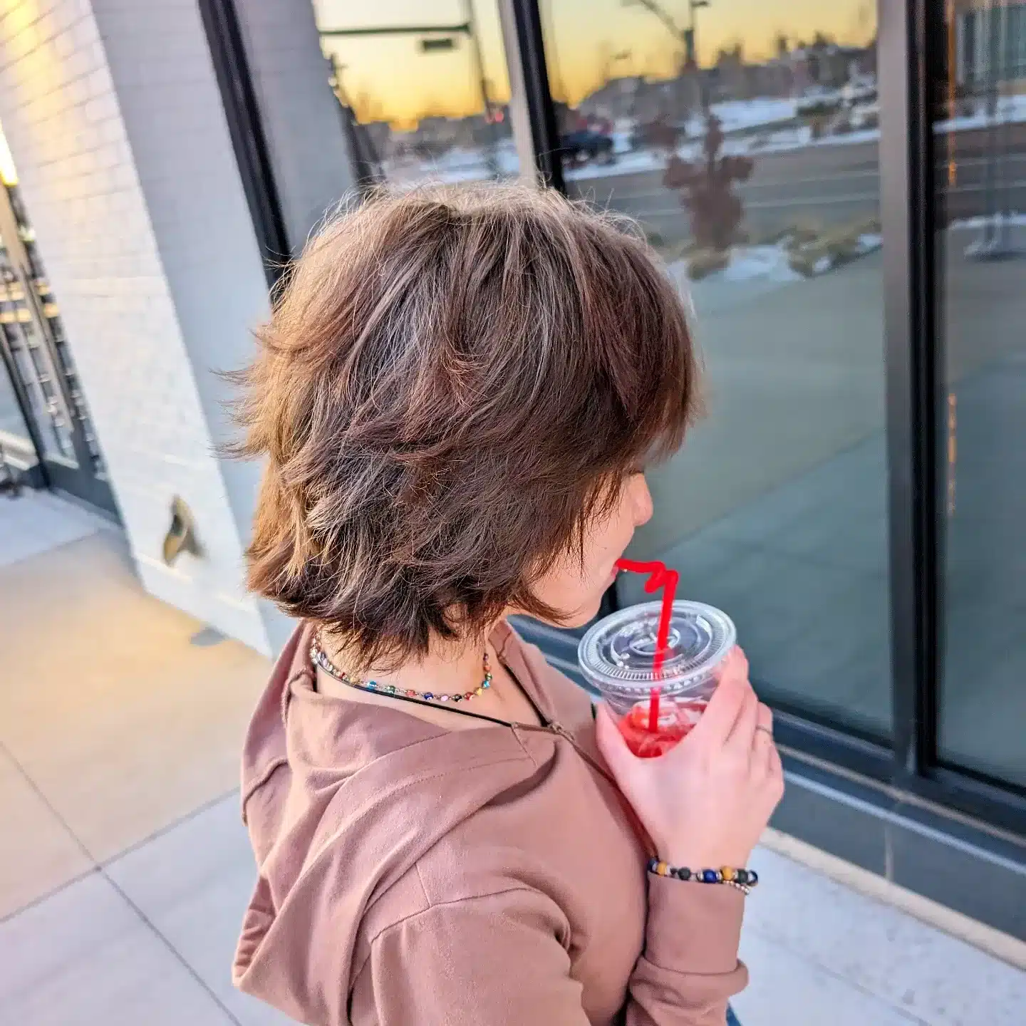 5. Honey Brown Tousled Wolf Cut - Short Wolf Cut