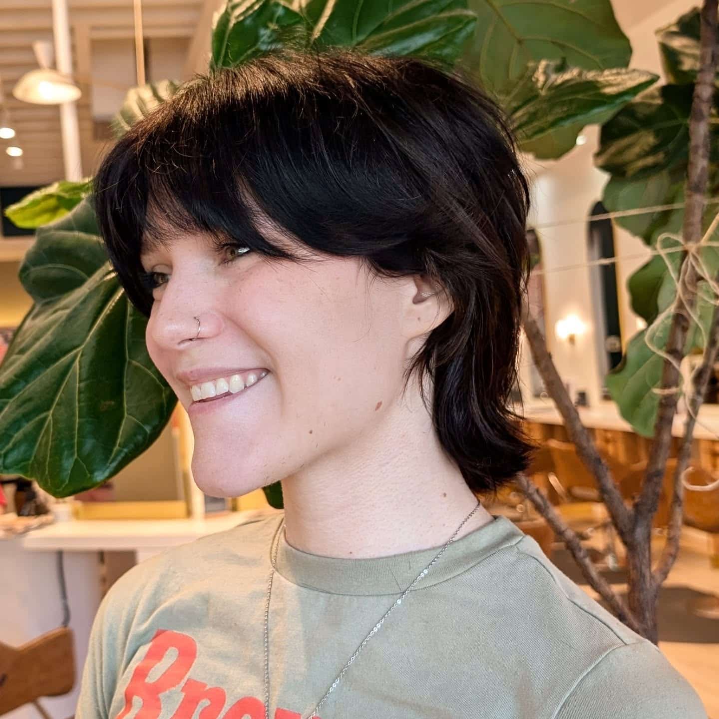 17. Natural Black Soft Shag Wolf Cut - Short Wolf Cut