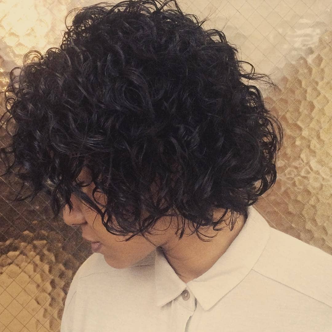 8. Short Curly Crop with Natural Texture - Messy Curly Hair
