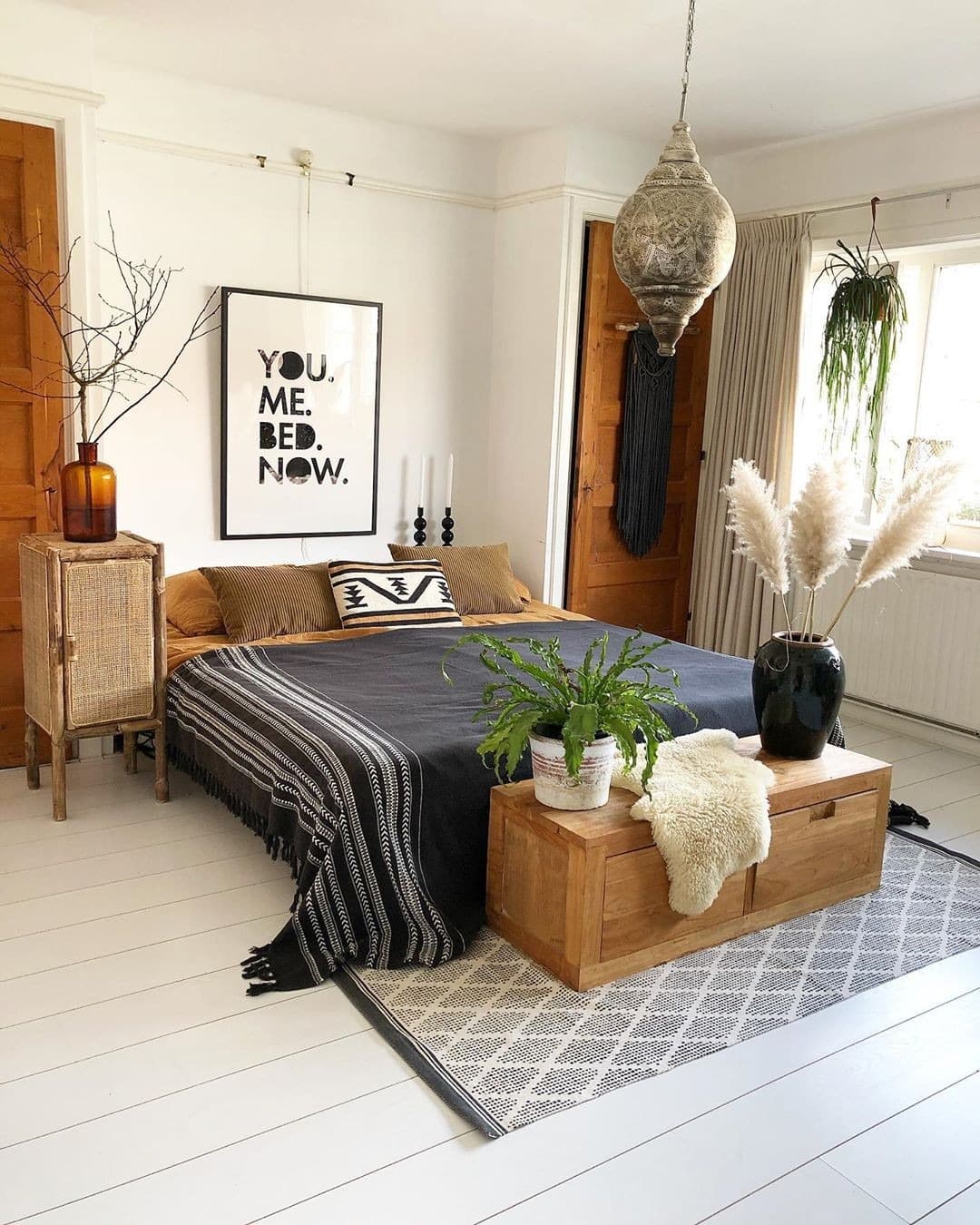 18. Soft Farmhouse Bedroom with Warm Oak and Neutral Layers - rustic bedroom ideas