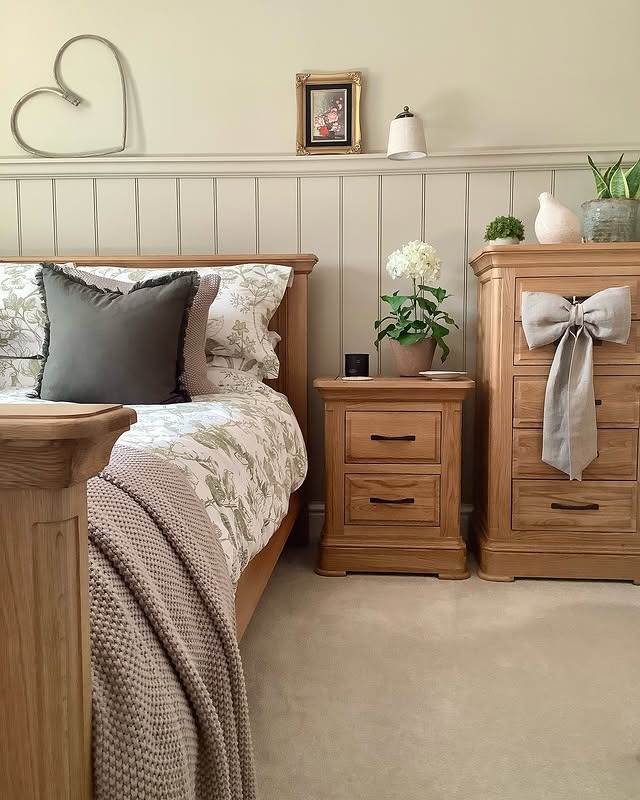 19. Cozy Cottage Bedroom with Warm Beige and Textured Layers - rustic bedroom ideas
