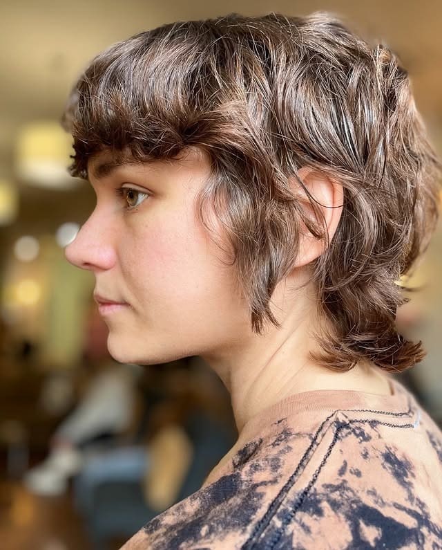 12. Ash Brown Short Shag with Tapered Nape - Short Shaggy Haircuts