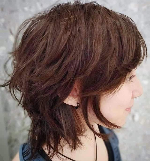 20. Rich Auburn Short Shag with Tousled Layers - Short Shaggy Haircuts