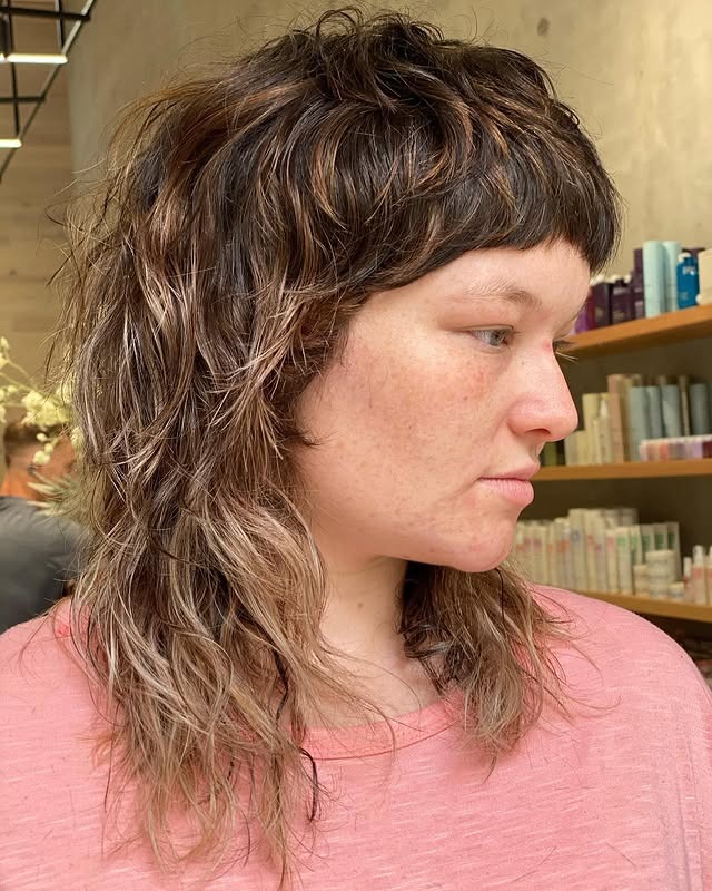 15. Razor Cut Mullet Shag with Soft Brown Dimension - Razor Cut Hairstyles