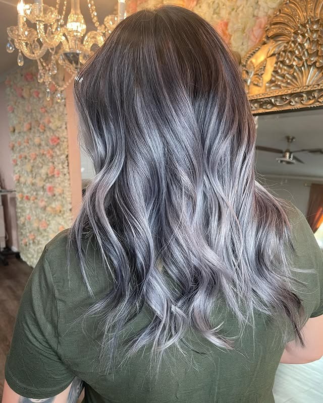 4. Smoky Ash Platinum Textured Waves - Ash Platinum Hair Color