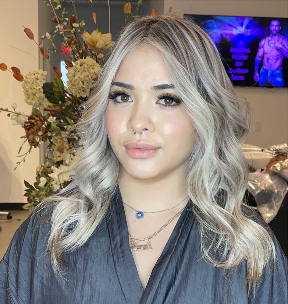 9. Dimensional Ash Platinum with Shadow Root - Ash Platinum Hair Color