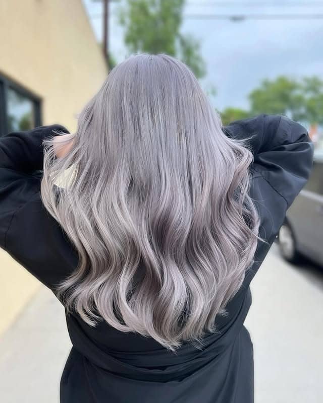 21. Cool Lavender Ash Platinum Waves - Ash Platinum Hair Color
