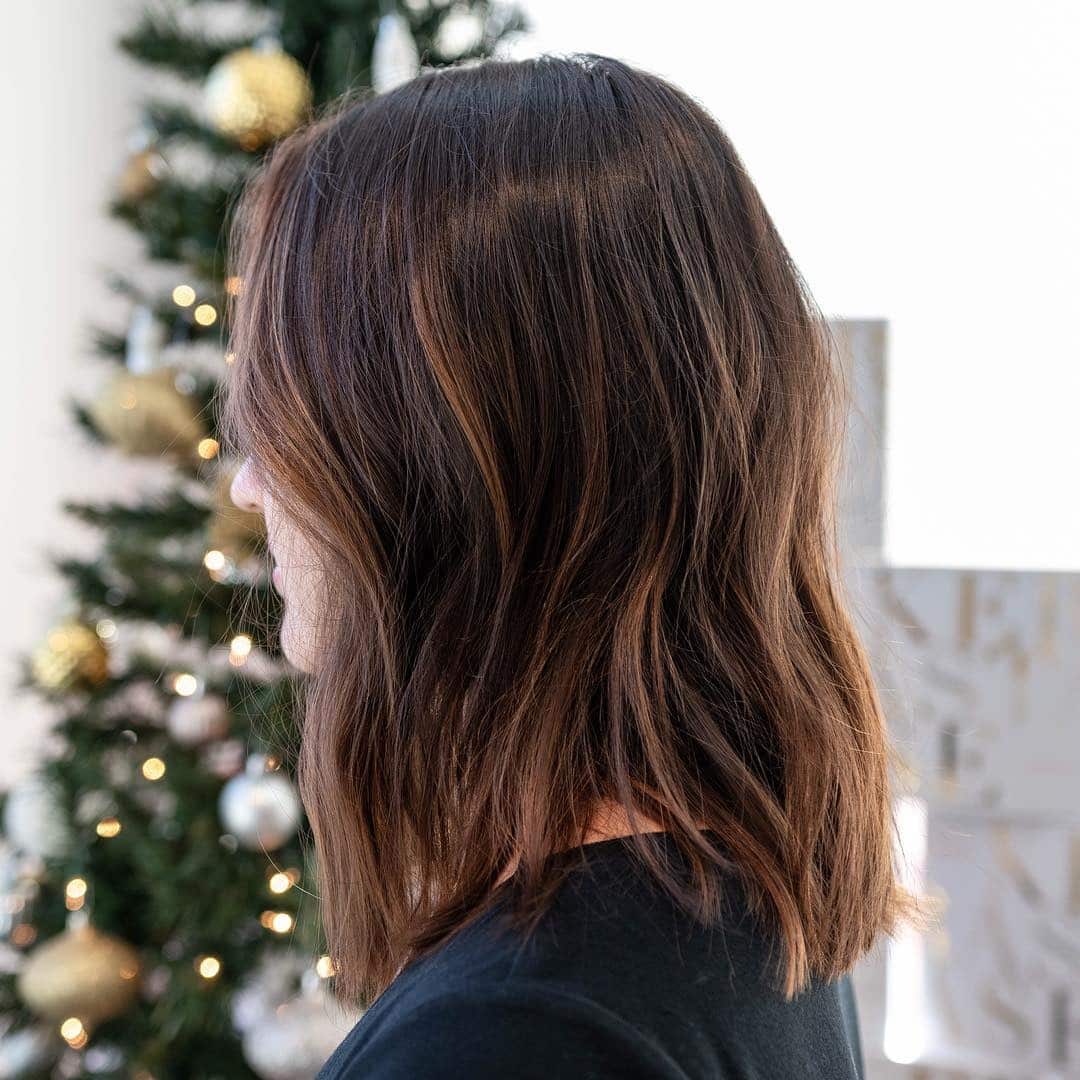 1. Soft Layered Lob with Subtle Warm Chestnut - Warm Chestnut Hair Color