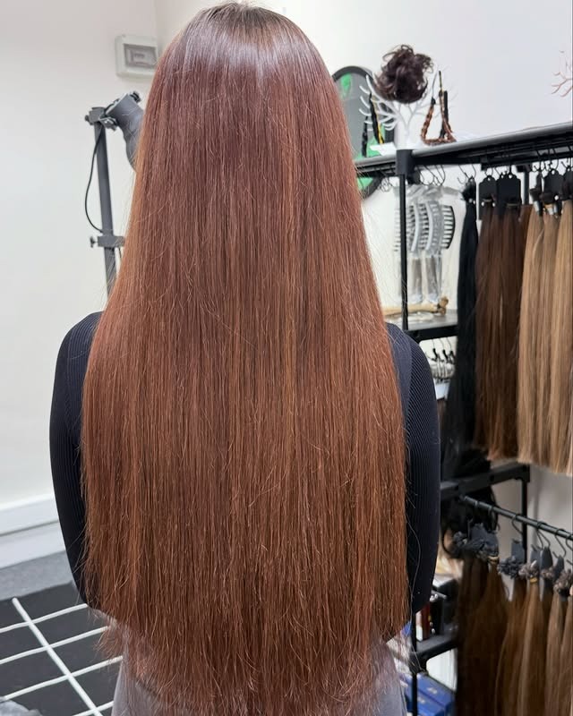 16. Sleek Extra-Long Straight Hair in Light Chestnut Brown - Warm Chestnut Hair Color