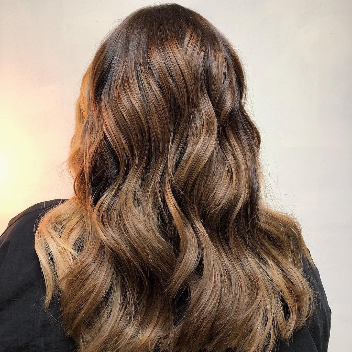 19. Soft Balayage Waves with Honey Chestnut Accents - Warm Chestnut Hair Color