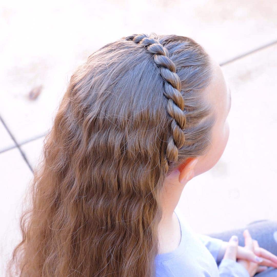 22. Light Brown Side Rope Braid with Natural Texture - Rope Braid Hairstyles