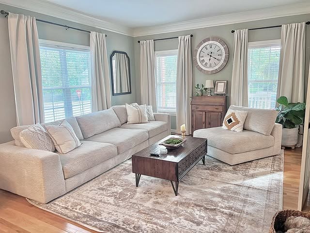 1. Soft Neutral French Country with Classic Linen and Warm Wood - french country living room ideas