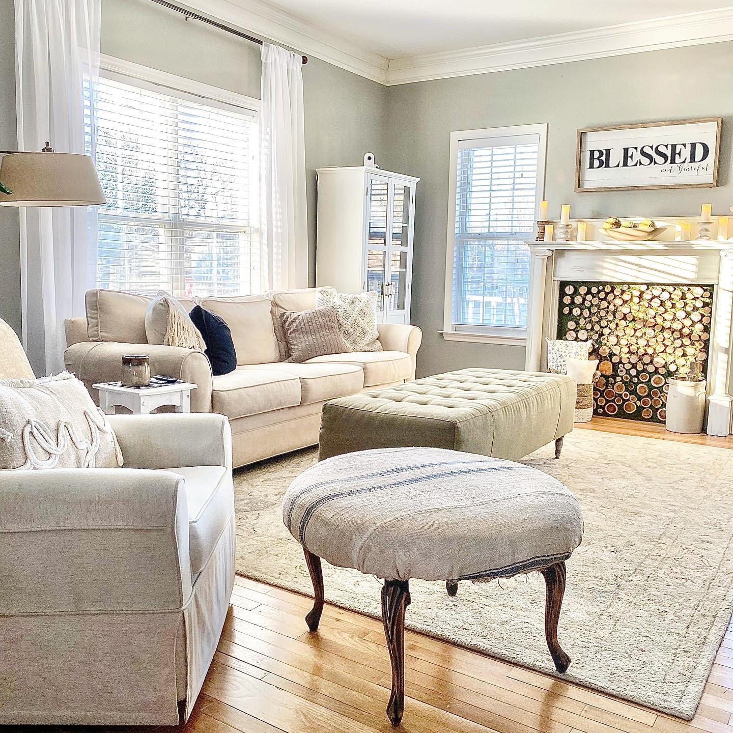 4. Traditional Comfort with Olive and Ivory Tones - french country living room ideas