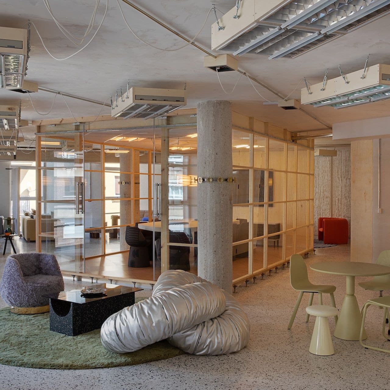 17. Creative Loft Office With Soft Neutral Palette - creative office ideas