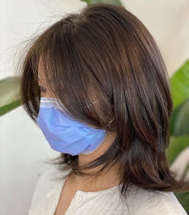 7. Wispy Layered Lob with Rich Mocha Brown - Short Wispy Haircuts