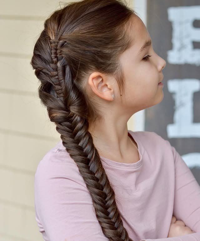 2. Sleek Dark Brown Side Fishtail Braid - Fishtail Braid Hairstyles