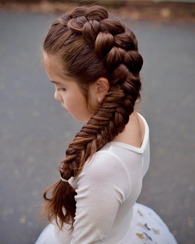6. Chunky Dutch and Fishtail Combo Braid - Fishtail Braid Hairstyles