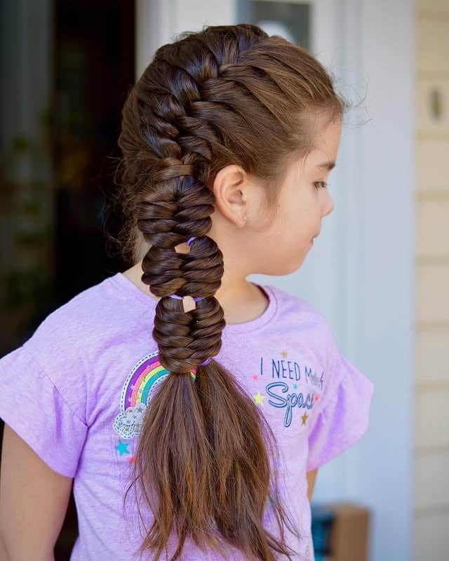 13. Chocolate Brown Bubble Fishtail Braid - Fishtail Braid Hairstyles